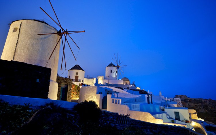 греция, ветряки, oia, greece, windmills
