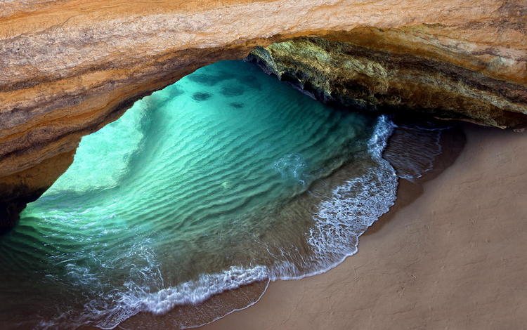 скала, пляж, океан, грот, rock, beach, the ocean, the grotto