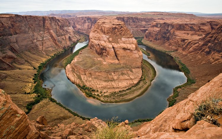 река, скалы, каньон, сша, аризона, колорадо, подкова, меандр, river, rocks, canyon, usa, az, colorado, horseshoe, meander