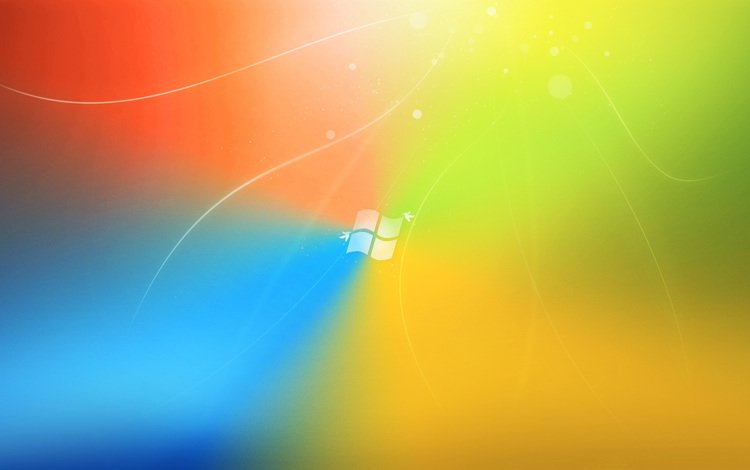 абстрактный разноцветный фон с лого windows, abstract colorful background with windows logo