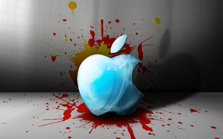 капли, брызги, краска, пятна, яблоко, бренд, эппл, drops, squirt, paint, spot, apple, brand