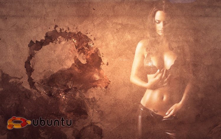 девушка и ubuntu, girl and ubuntu