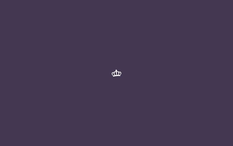 фиолетовый, минимализм, корона, purple, minimalism, crown