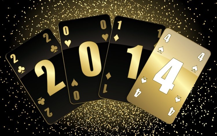новый год, фон, карты, масти, 2014 год, new year, background, card, suit, 2014