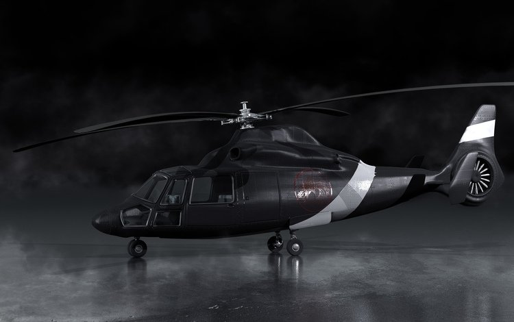 арт, дым, черный, вертолет, лопасти, рендер, art, smoke, black, helicopter, blades, render