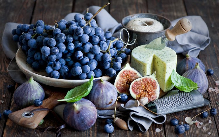 виноград, сыр, натюрморт, инжир, фиги, тёрка, grapes, cheese, still life, figs, grater
