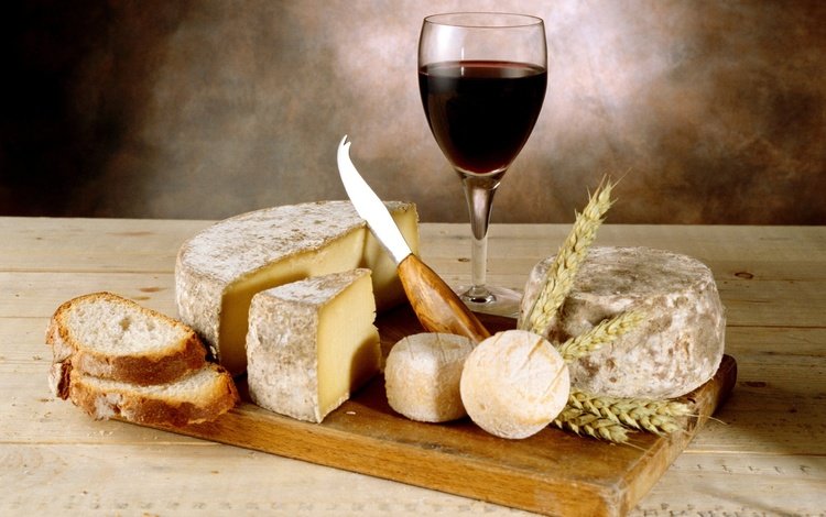 доска, бокал, сыр, хлеб, вино, красное, board, glass, cheese, bread, wine, red