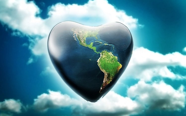 земля в форме сердечка, the earth is in the shape of a heart