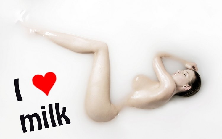 девушка, молоко, любит его, girl, milk, loves it