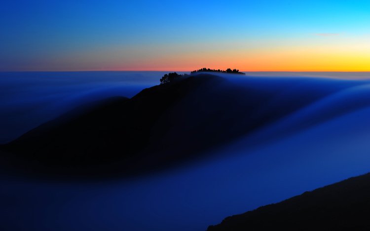 горы, природа, утро, туман, mountains, nature, morning, fog