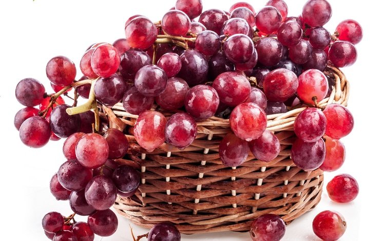 виноград, красный, корзина, берри, краcный, raceme, grapes, red, basket, berry