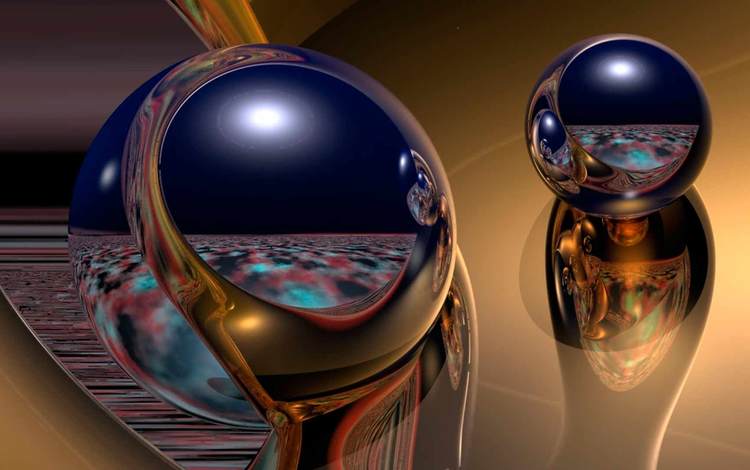 отражение, зеркальные, сферы. сферы, в которых, видно, reflection, mirror, sphere. sphere, in which, seen