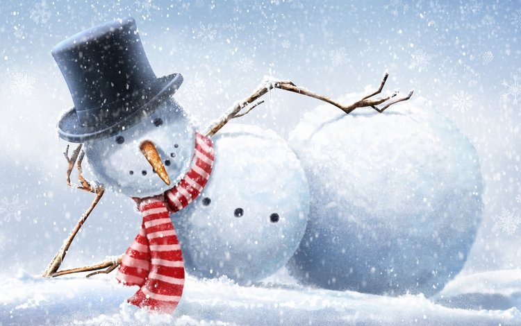 снеговик, прикольный, snowman, cool