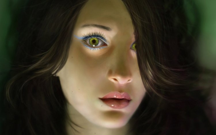 девушка с зелеными глазами, the girl with green eyes