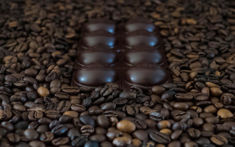 шоколад, кофейные зерна, chocolate, coffee beans
