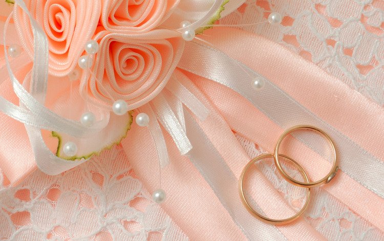 цветы, макро, свадьба, бант, обручальные кольца, flowers, macro, wedding, bow, engagement rings
