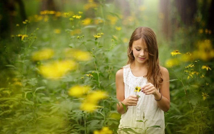 цветы, природа, девочка, flowers, nature, girl
