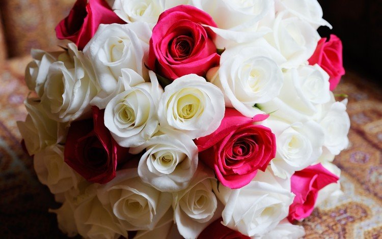 цветы, розы, букет, розовые, белые, вам девушки, flowers, roses, bouquet, pink, white, you girls