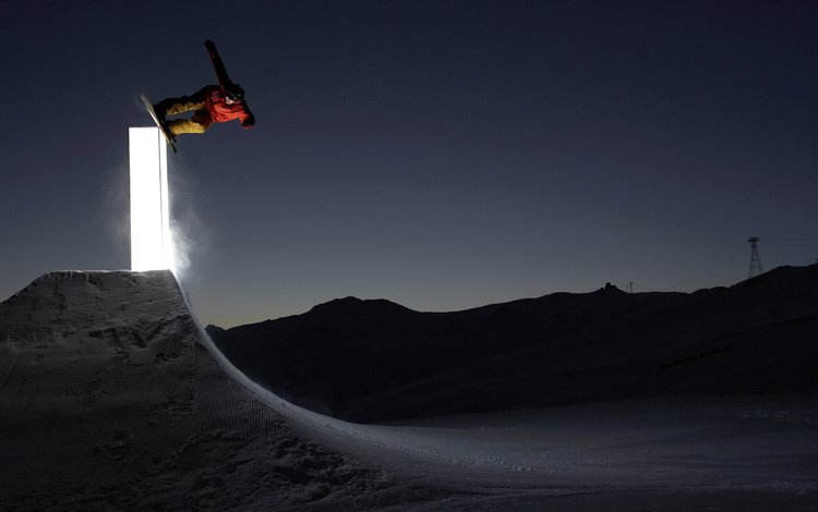 свет, ночь, сноуборд, cноуборд, трамплин, light, night, snowboard, jump