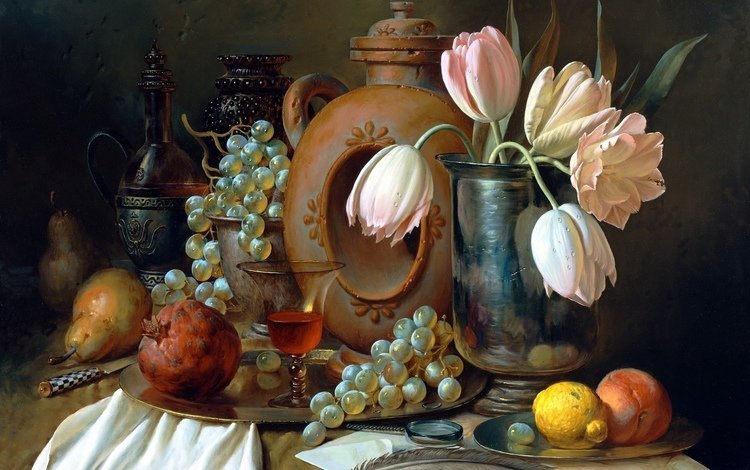 картина, посуда, натюрморт, picture, dishes, still life