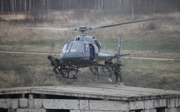 вертолет, десантирование, as355 n, мвд рф, собр рысь, helicopter, landing, the interior ministry, sobr rys