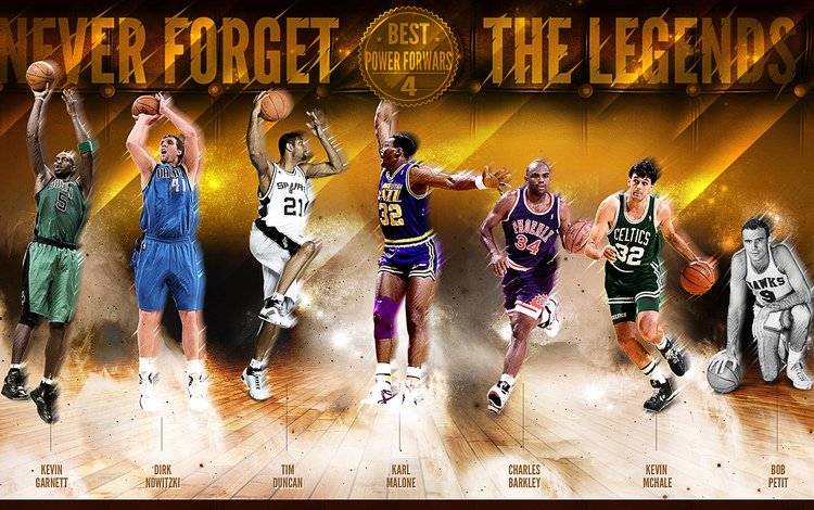 спорт, легенды, баскетбол, dirk nowitzki, tim duncan, kevin garnett, нба, sport, legends, basketball, nba