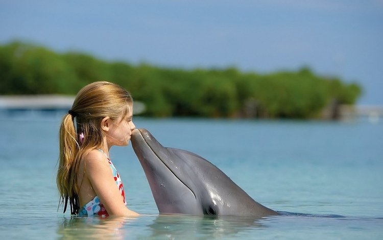 девочка, дружба, дельфин, girl, friendship, dolphin