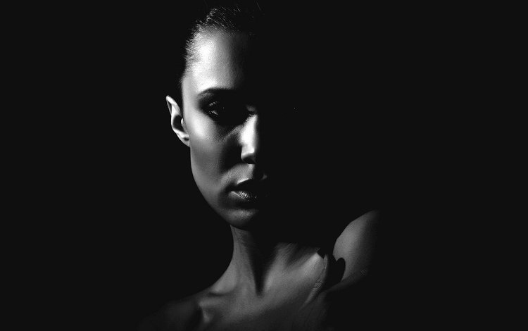 девушка на черном фоне, ву gonzalo villar, girl on black background, wu gonzalo villar