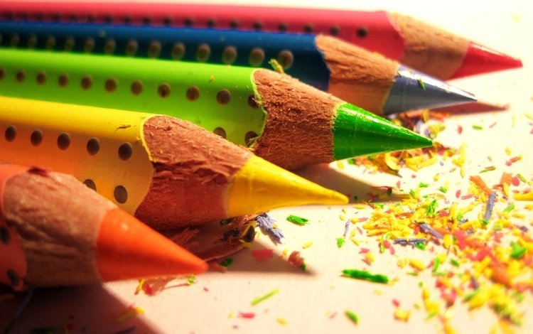 желтый, цветные карандаши, зелёный, синий, разноцветные, карандаши, красный, оранжевый, цветные, yellow, colored pencils, green, blue, colorful, pencils, red, orange, colored