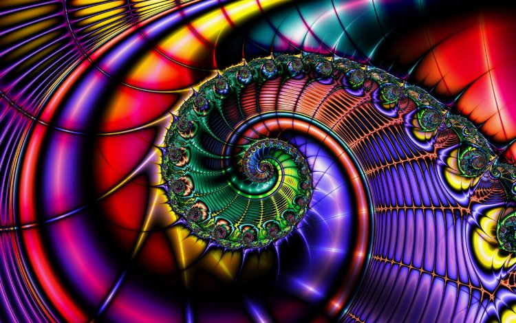 узор, цвет, спираль, фрактал, pattern, color, spiral, fractal