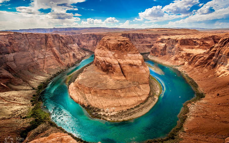 река, пейзаж, каньон, изгиб, подкова, река колорадо, каньон глен, river, landscape, canyon, bending, horseshoe, the colorado river, the glen canyon