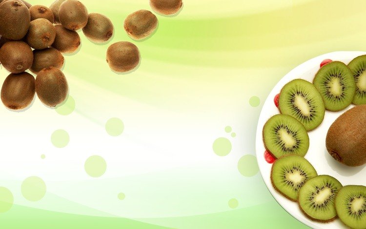 фон, фрукты, киви, тарелка, зелёненький, background, fruit, kiwi, plate, green