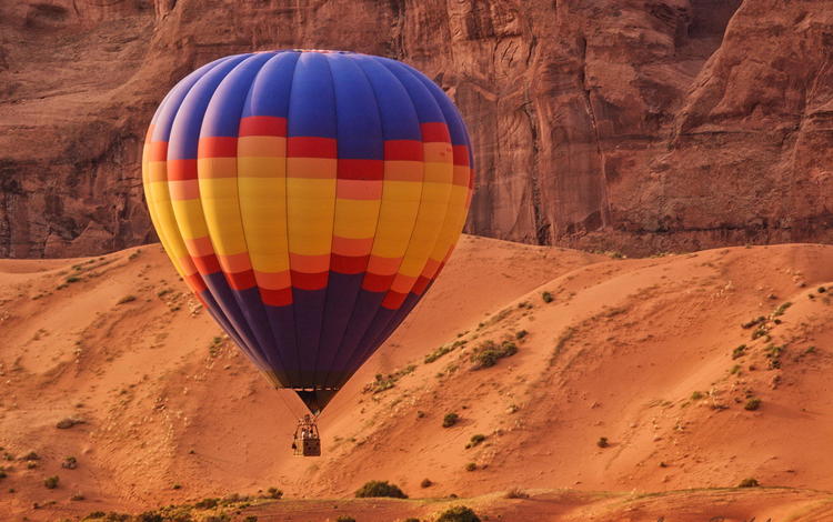 скалы, полет, воздушный шар, rocks, flight, balloon