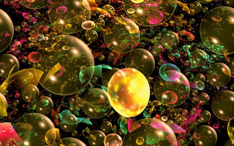 цвет, пузыри, круги, color, bubbles, circles