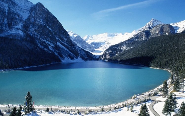 горы, природа, зима, холод, красивое озеро, замерзшее озеро, mountains, nature, winter, cold, beautiful lake, frozen lake