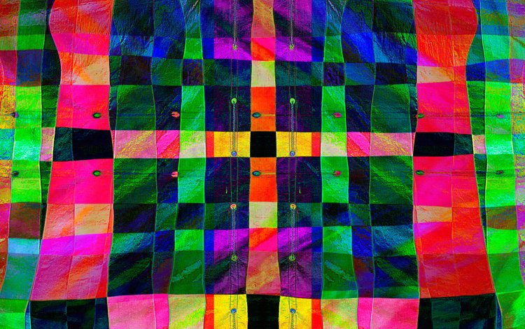 линии, разноцветные, квадраты, ткань, полотно, line, colorful, squares, fabric, canvas
