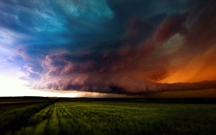 небо, тучи, поля, лето, гроза, шторм, канада, альберта, the sky, clouds, field, summer, the storm, storm, canada, albert