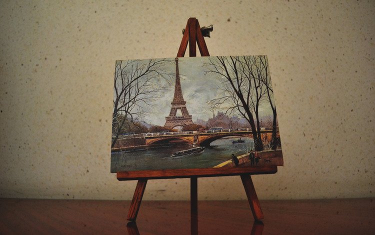 рисунок, город, париж, эйфелева башня, figure, the city, paris, eiffel tower