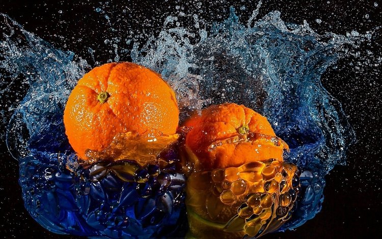 вода, фрукты, апельсины, цитрусы, water, fruit, oranges, citrus
