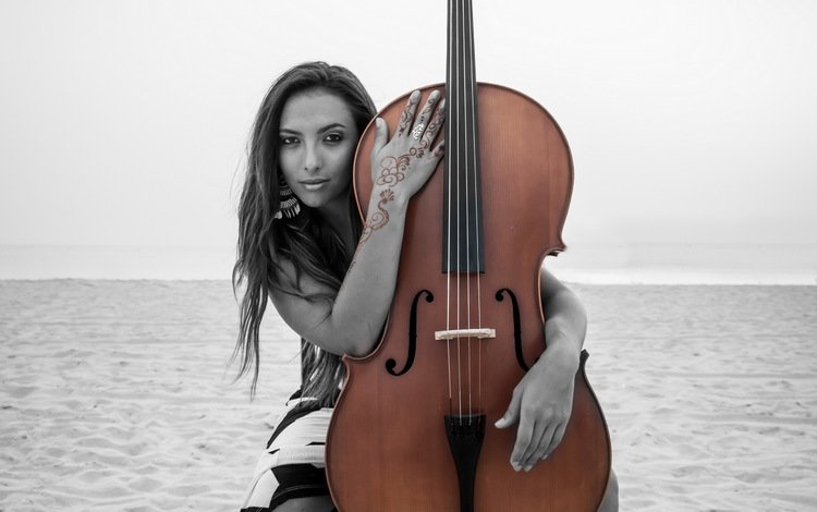 девушка, музыка, виолончель, girl, music, cello