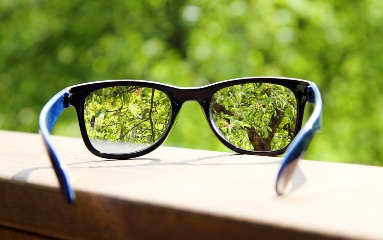 природа, отражение, очки, nature, reflection, glasses