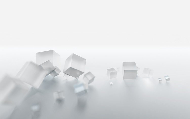 кубики, белый фон, белые, 3d-графика, cubes, white background, white, 3d graphics