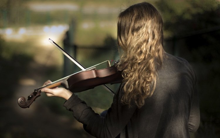 девушка, скрипка, музыка, волосы, girl, violin, music, hair