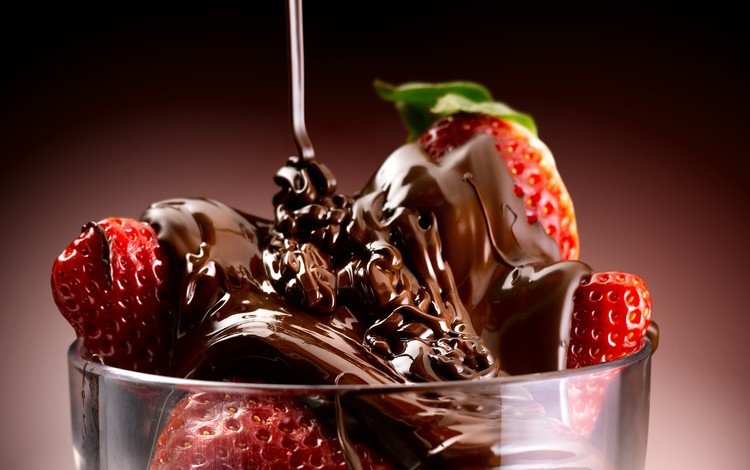 клубника, шоколад, сладкое, десерт, strawberry, chocolate, sweet, dessert