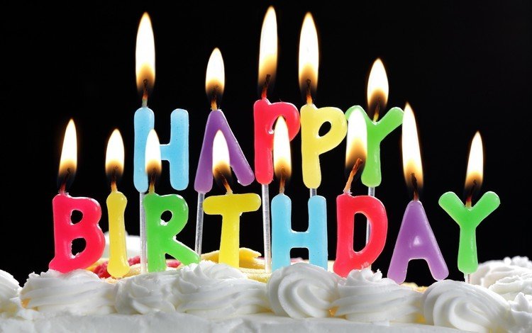 день рождения, торт, свечки, birthday, cake, candle
