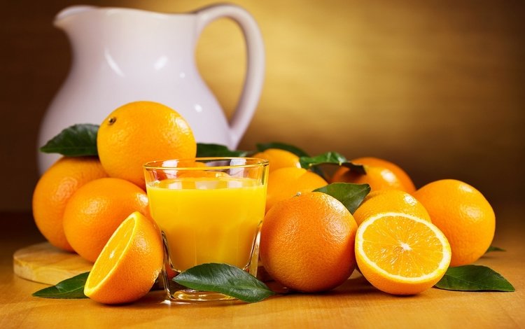 фрукты, апельсины, стакан, цитрусы, графин, апельсиновый сок, сок, fruit, oranges, glass, citrus, decanter, orange juice, juice