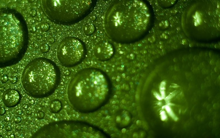 вода, зелёный, фон, капли, water, green, background, drops