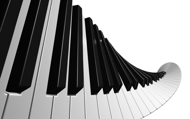 обои, музыка, черный, белый, пианино, клавиши, music wallpapers, 3д, wallpaper, music, black, white, piano, keys, 3d