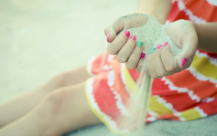 девушка, настроение, песок, руки, girl, mood, sand, hands