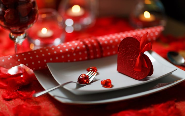 свечи, сердечки, день святого валентина, 14 февраля, candles, hearts, valentine's day, 14 feb